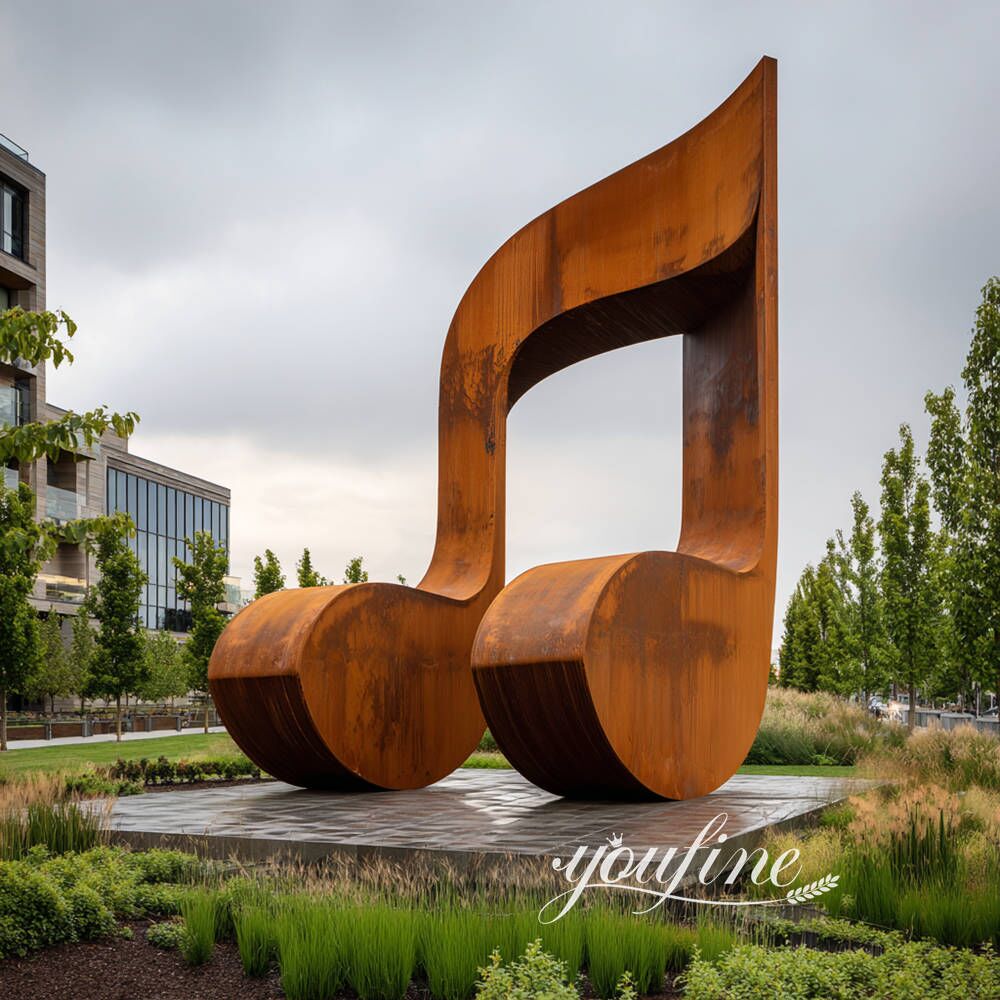Escultura musical de acero corten, image size:1000x1000